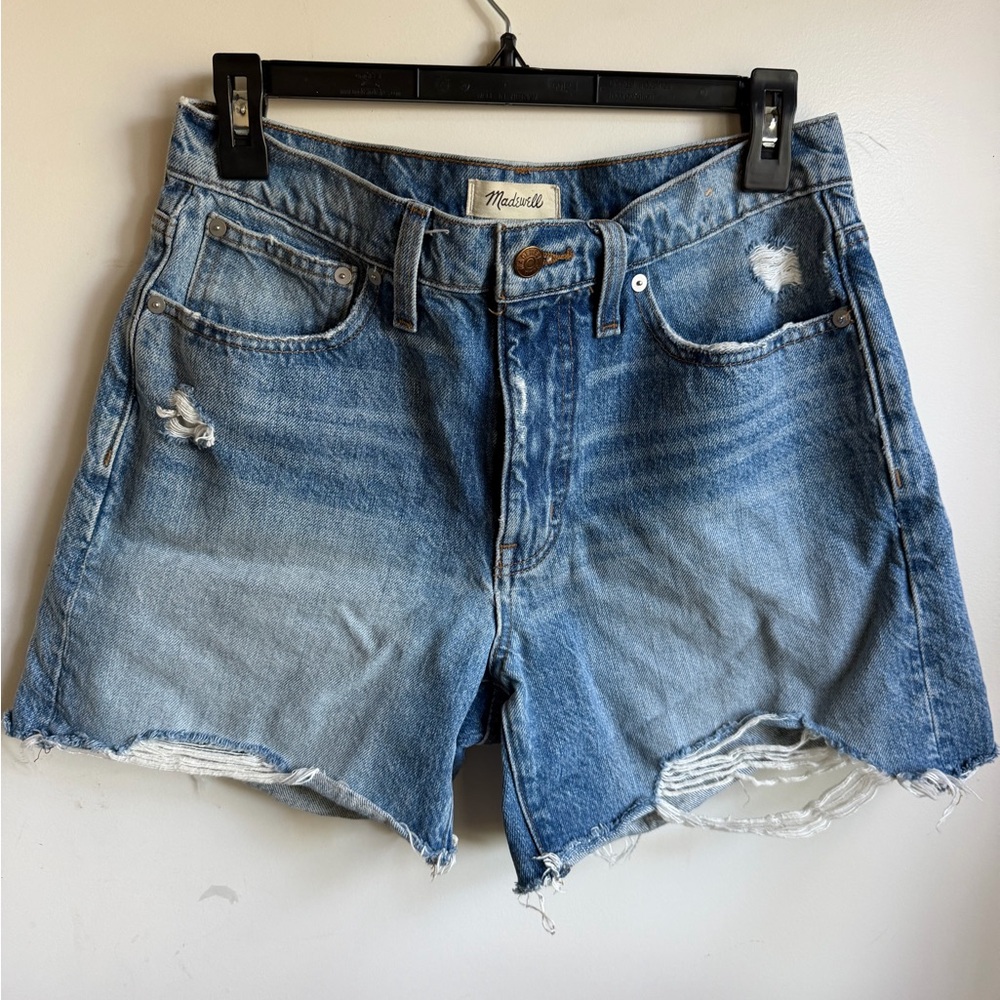 Madewell Distressed Blue Jean Shorts 27